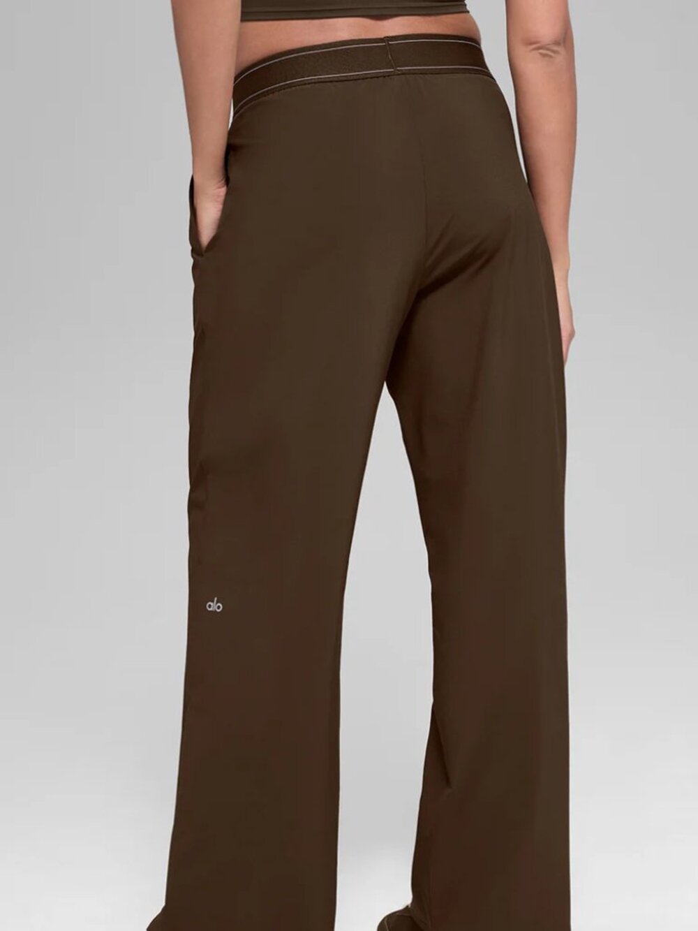 Espresso Brown🌗Alo Yoga Suit Up Wide Leg Trouser Regular 30” Inseam👩‍🚀Chic - Picture 8 of 8